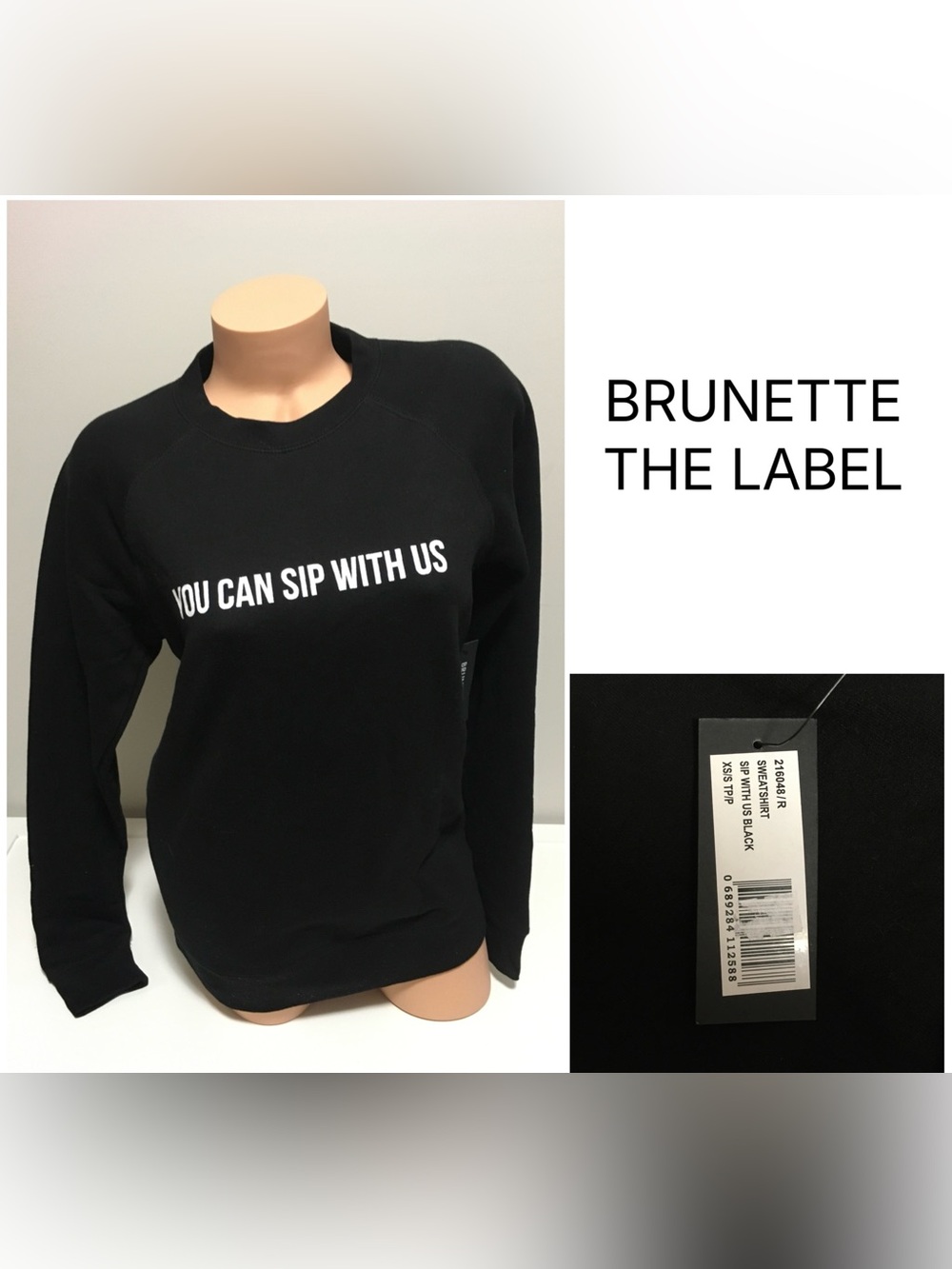 🆕BRUNETTE THE LABEL - XS/S - NWT - MEAN GIRLS - YOU CAN SIP WITH US SWEATSHIRT